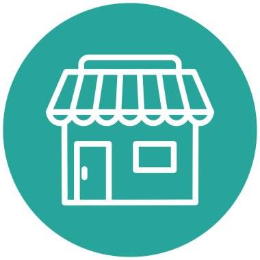 Dükkan. Web simgesi basit illüstrasyon