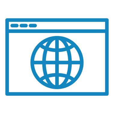 Tarayıcı. Web simgesi basit illüstrasyon