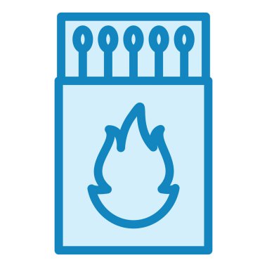 Kibrit. Web simgesi basit illüstrasyon 