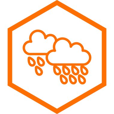 Yağmur. Web simgesi basit illüstrasyon