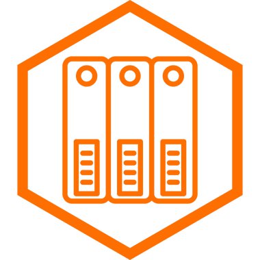 kitap vektör simgesi. bicolor düz sembol, turuncu ve sarı renkler, yuvarlak açılar, beyaz arkaplan