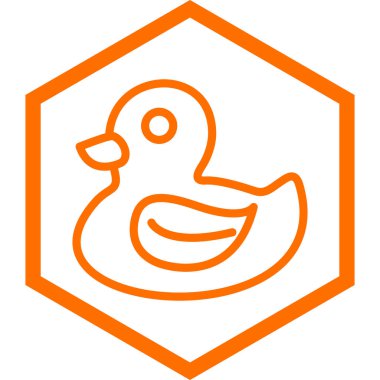 ördek simgesi vektör illüstrasyonu