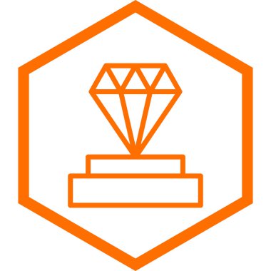 Elmas. Web simgesi basit illüstrasyon