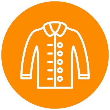 Ceket simgesi, vektör illüstrasyonu