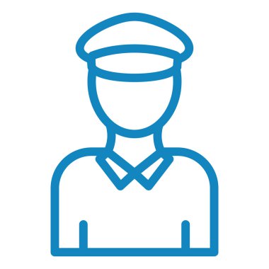 Polis. Web simgesi basit illüstrasyon