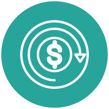 Dolar. Web simgesi basit illüstrasyon