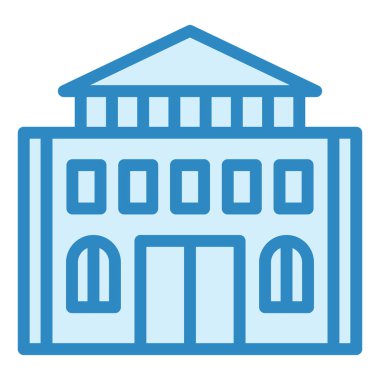 Mahkeme. Web simgesi basit illüstrasyon