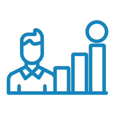 İş adamı ikon vektörü. İnce çizgi işareti. izole edilmiş sınır sembolü çizimi