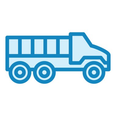 Askeri Kamyon. Web simgesi basit illüstrasyon 