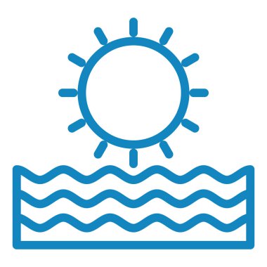 Güneş. Web simgesi basit illüstrasyon