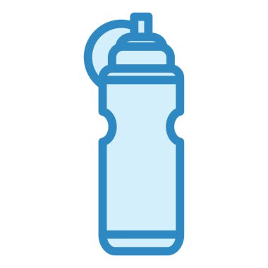 Su şişesi ikonu. Titreşimli kavanoz vektörünün basit bir gösterimi. izole edilmiş dış hat biçimi.