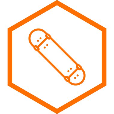 Bir kaykay simgesinin vektör çizimi