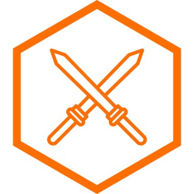 Kılıç simgesi. vektör illüstrasyonu