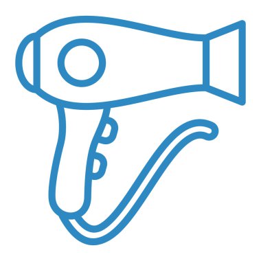 saç kurutma simgesi vektör çizimi