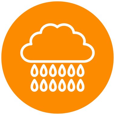 Yağmur. Web simgesi basit illüstrasyon