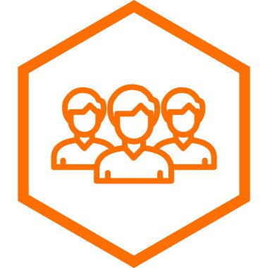 İş insanları simgesinin vektör illüstrasyonu