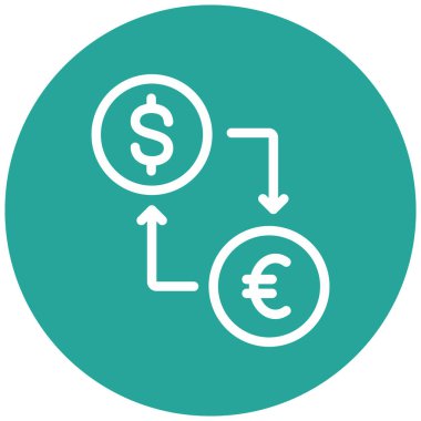 Dolar. Web simgesi basit illüstrasyon