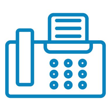 faks. Web simgesi basit illüstrasyon