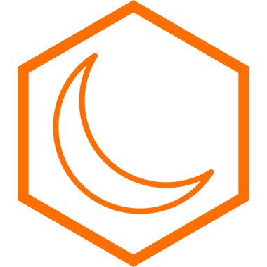 Ay ikonu vektör illüstrasyonu