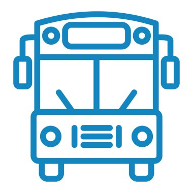 Otobüs. Web simgesi basit illüstrasyon