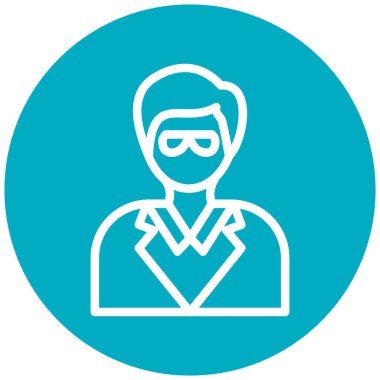 Sakallı bir adam ve dişi avatar.