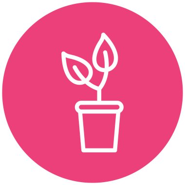 Bitki. Web simgesi basit illüstrasyon