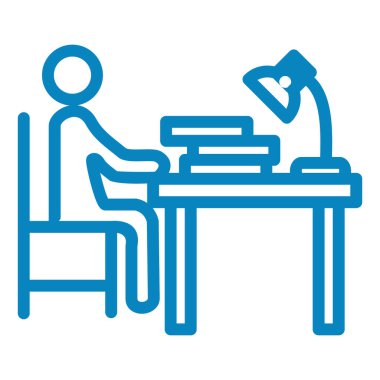 öğrenci çalışması, vektör illüstrasyonu