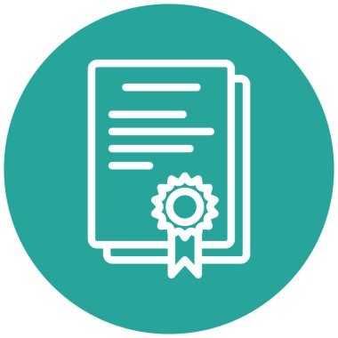 Sertifika. Web simgesi basit tasarım