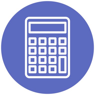 Hesap makinesi. Web simgesi basit illüstrasyon