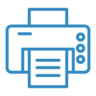 Yazıcı. Web simgesi basit illüstrasyon