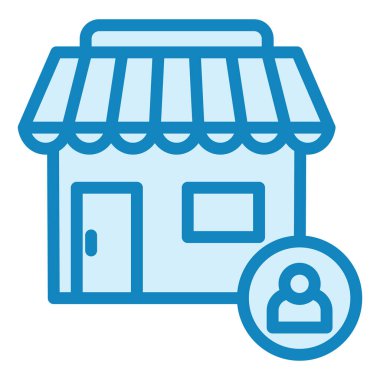 Sahibi. Web simgesi vektör illüstrasyonu 