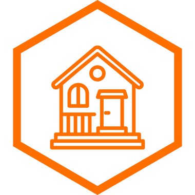 Bir ev simgesinin vektör illüstrasyonu