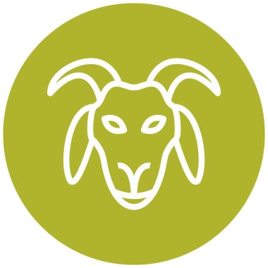 Keçi. Web simgesi basit illüstrasyon