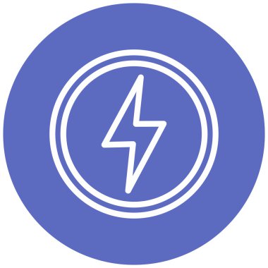 Yıldırım. Web simgesi basit illüstrasyon