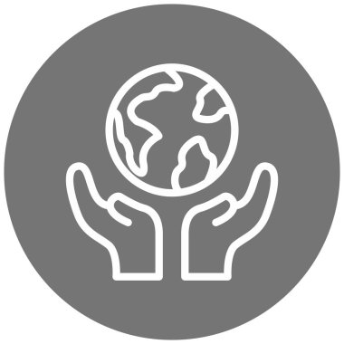 Toprak. Web simgesi basit illüstrasyon