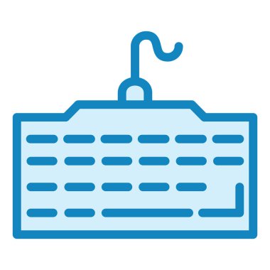 Klavye çalmak. Web simgesi basit illüstrasyon 