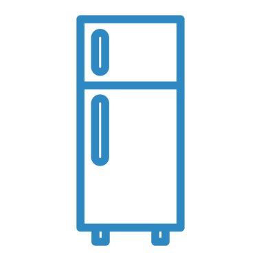 buzdolabı vektörü ince çizgi simgesi