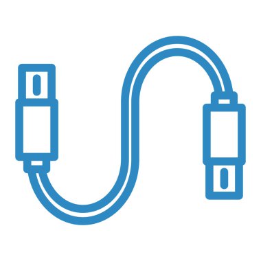 usb kablo simgesi vektör illüstrasyonu