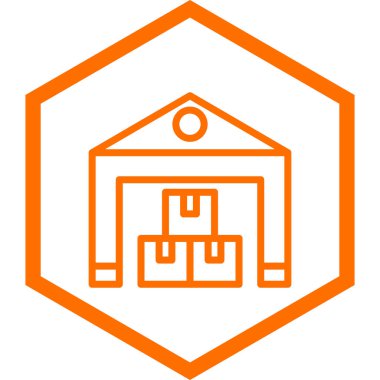 Depo simgesi, vektör illüstrasyonu