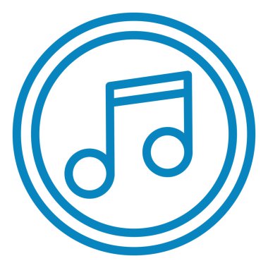 müzik notası ikon vektör illüstrasyonu