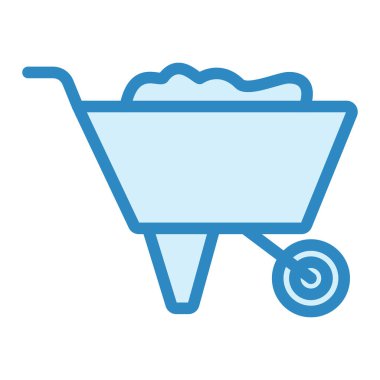 El arabası. Web simgesi vektör illüstrasyonu