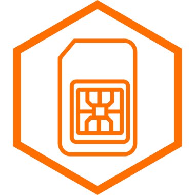 sim kart simgesi, vektör illüstrasyonu