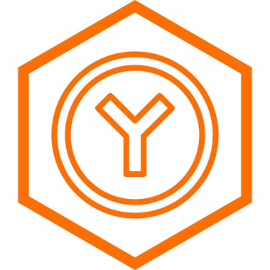 Turuncu harf simgesinin vektör çizimi