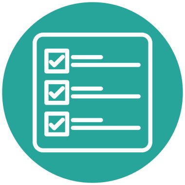 Kontrol listesi. Web simgesi basit illüstrasyon