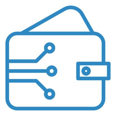 Online cüzdan. Web simgesi basit illüstrasyon