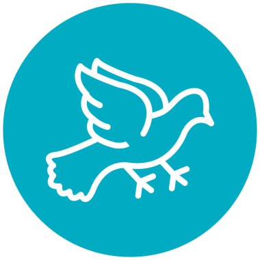 Güvercin. Web simgesi basit illüstrasyon