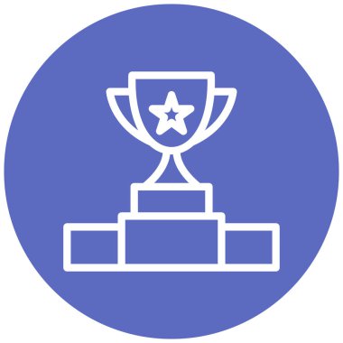 Kupa. Web simgesi basit illüstrasyon