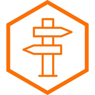 Yön ok simgesinin vektör illüstrasyonu