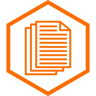 Belge. Web simgesi basit illüstrasyon