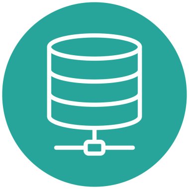 veritabanı. Web simgesi basit illüstrasyon